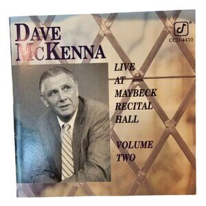 Dave McKenna Live At Maybeck Recital Hall Volume Two CD Piano Jazz Album 37651cd
